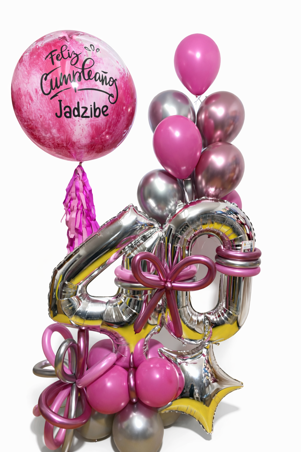 MAXI BURBUJA HELIO ROSA Y PLATA