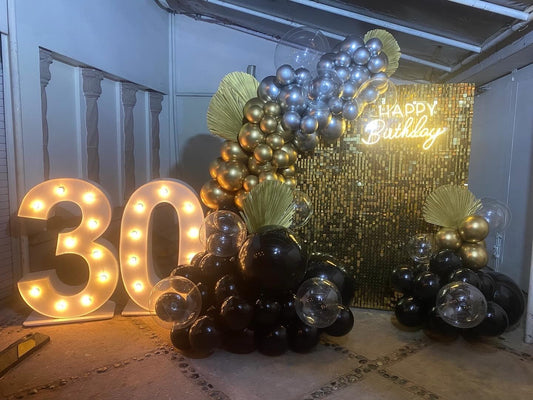 BACKDROP SHIMMER+NUMERO SILVER