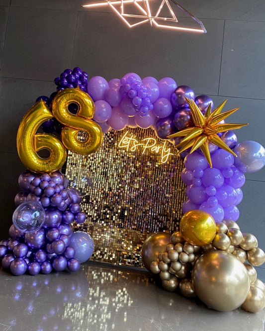 SHIMMER WALL+GUIRNALDA ORO Y LILA