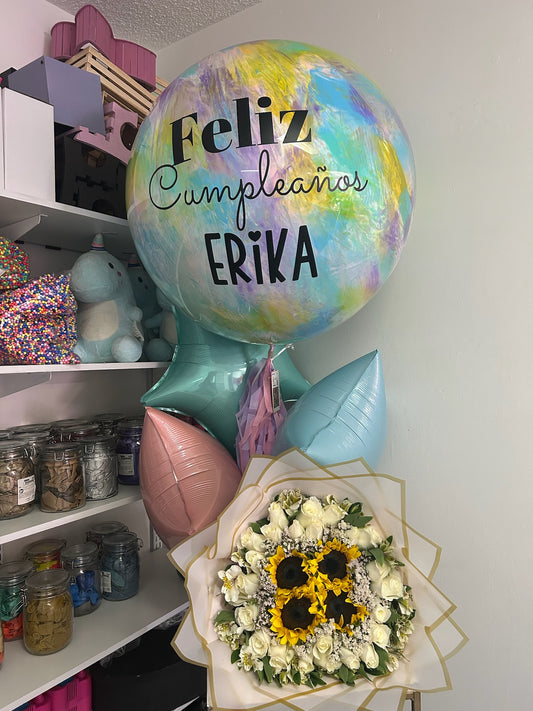 Bouquet Girasoles+Burbuja