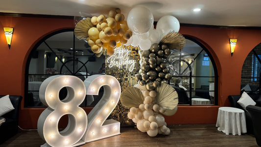 MEDIO SHIMMER+NUMEROS GOLD